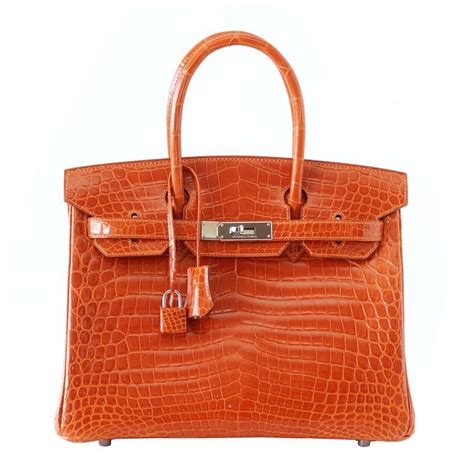 hermes birkin 30 bag orange feu crocodile palladium hardware|hermes birkin 30cm bags.